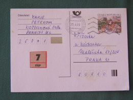 Czech Republic 2001 Stationery Postcard 5.40 Kcs Prague Sent Locally - Lettres & Documents