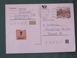 Czech Republic 2001 Stationery Postcard 5.40 Kcs Prague Sent Locally - Briefe U. Dokumente