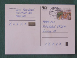 Czech Republic 2001 Stationery Postcard 5.40 Kcs Prague Sent Locally - Lettres & Documents