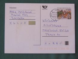 Czech Republic 2001 Stationery Postcard 5.40 Kcs Prague Sent Locally - Briefe U. Dokumente