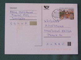 Czech Republic 2001 Stationery Postcard 5.40 Kcs Prague Sent Locally - Storia Postale