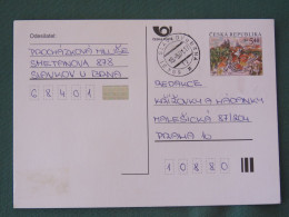 Czech Republic 2001 Stationery Postcard 5.40 Kcs Prague Sent Locally - Lettres & Documents