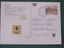 Czech Republic 2001 Stationery Postcard 5.40 Kcs Prague Sent Locally - Cartas & Documentos