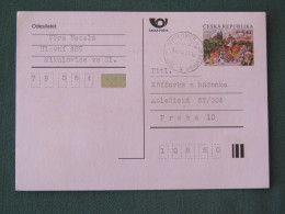 Czech Republic 2001 Stationery Postcard 5.40 Kcs Prague Sent Locally - Brieven En Documenten