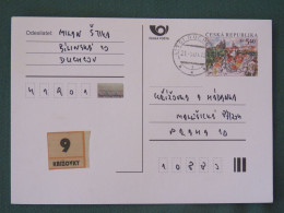 Czech Republic 2001 Stationery Postcard 5.40 Kcs Prague Sent Locally - Lettres & Documents