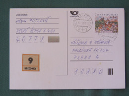 Czech Republic 2001 Stationery Postcard 5.40 Kcs Prague Sent Locally - Cartas & Documentos