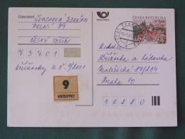 Czech Republic 2001 Stationery Postcard 5.40 Kcs Prague Sent Locally - Covers & Documents