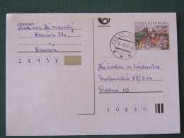 Czech Republic 2001 Stationery Postcard 5.40 Kcs Prague Sent Locally - Storia Postale