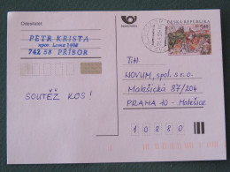 Czech Republic 2001 Stationery Postcard 5.40 Kcs Prague Sent Locally - Storia Postale