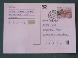 Czech Republic 2001 Stationery Postcard 5.40 Kcs Prague Sent Locally - Brieven En Documenten