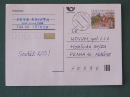 Czech Republic 2001 Stationery Postcard 5.40 Kcs Prague Sent Locally - Lettres & Documents