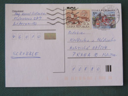 Czech Republic 2001 Stationery Postcard 5 Kcs Prague Sent Locally + Church - Brieven En Documenten