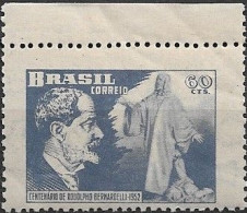 BRAZIL - BIRTH CENTENARY OF RODOLPHO BERNARDELLI (1852-1931), BRAZILIAN NATURALIZED SCULPTOR/TEACHER 1952 - MNH - Unused Stamps