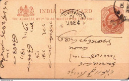 Postal History: India Postal Stationery Card - 1902-11  Edward VII