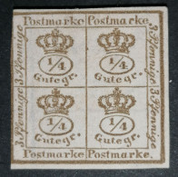 Old Germany, Brunswick 4/4 Ggr 12 Pf 1857 Not Issued Mint OG Inspected Authentic - Brunswick
