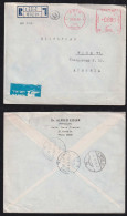 Israel 1959 Airmail Registered Meter Cover HAIFA X WIEN Austria - Covers & Documents