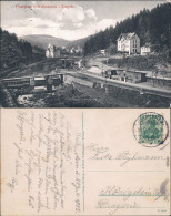 Wolkenstein Flossplatz Und Bahnhof Ansichtskarte B Chemnitz Erzgebirge 1915 - Wolkenstein
