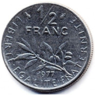 France - 1977 - KM 931 - 1/2 Franc - XF - 1/2 Franc