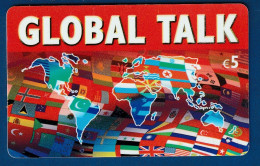 Greece ^^^ Global Talk Prepaid 5€  Flags Maps - Used - Greece