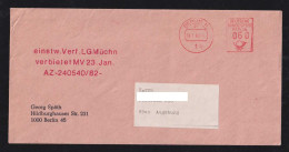 BERLIN 1982 AFS Freistempler Meter 60Pf Brief Nach Augsburg - Covers & Documents
