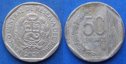 PERU - 50 Centimos 2021 KM# 307.4 Monetary Reform (1991) - Edelweiss Coins - Perú