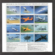 Palau 1995 Sheet Aviation/airmail/Luftfahrt Stamps (Michel 906/17 KLB) MNH - Palau
