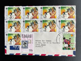 CONGO KINSHASA ZAIRE 1990 AIR MAIL LETTER ISIRO TO PARIS 12-01-1990 - Covers & Documents