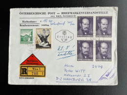 AUSTRIA 1965 REGISTERED LETTER VIENNA WIEN TO HAMBURG 13-08-1965 OOSTENRIJK OSTERREICH EINSCHREIBEN NACHNAHME - Cartas & Documentos