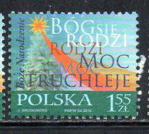 POLONIA POLAND POLSKA 2010 CHRISTMAS STAR AT BETHLEHEM 1.55z USED USATO OBLITERE' - Gebraucht