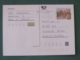 Czech Republic 2001 Stationery Postcard 5.40 Kcs Prague Sent Locally From Prague, EMS Slogan - Briefe U. Dokumente