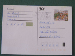 Czech Republic 2001 Stationery Postcard 5.40 Kcs Prague Sent Locally From Prague, EMS Slogan - Covers & Documents