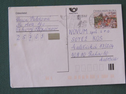 Czech Republic 2001 Stationery Postcard 5.40 Kcs Prague Sent Locally From Prague, EMS Slogan - Cartas & Documentos