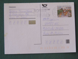 Czech Republic 2001 Stationery Postcard 5.40 Kcs Prague Sent Locally From Prague, EMS Slogan - Briefe U. Dokumente