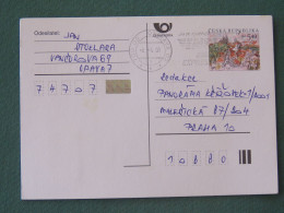 Czech Republic 2001 Stationery Postcard 5.40 Kcs Prague Sent Locally From Ostrava, EMS Slogan - Covers & Documents