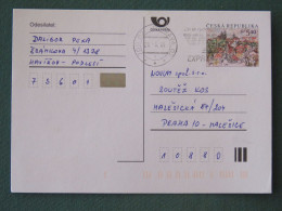 Czech Republic 2001 Stationery Postcard 5.40 Kcs Prague Sent Locally From Ostrava, EMS Slogan - Covers & Documents