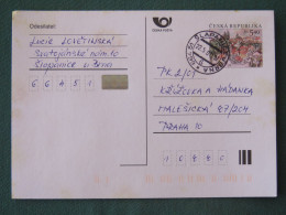 Czech Republic 2001 Stationery Postcard 5.40 Kcs Prague Sent Locally - Cartas & Documentos