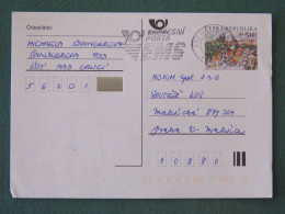 Czech Republic 2001 Stationery Postcard 5.40 Kcs Prague Sent Locally From Usti Nad Orlici, EMS Slogan - Lettres & Documents