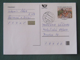 Czech Republic 2001 Stationery Postcard 5.40 Kcs Prague Sent Locally - Storia Postale