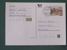 Czech Republic 2001 Stationery Postcard 5.40 Kcs Prague Sent Locally - Covers & Documents