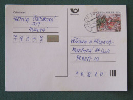 Czech Republic 2001 Stationery Postcard 5.40 Kcs Prague Sent Locally - Brieven En Documenten