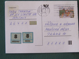 Czech Republic 2001 Stationery Postcard 5.40 Kcs Prague Sent Locally - Brieven En Documenten