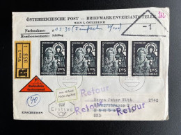 AUSTRIA 1964 REGISTERED LETTER VIENNA WIEN TO HAMBURG 21-05-1964 OOSTENRIJK OSTERREICH EINSCHREIBEN NACHNAHME - Briefe U. Dokumente