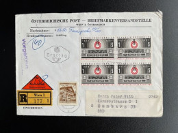 AUSTRIA 1964 REGISTERED LETTER VIENNA WIEN TO HAMBURG 01-10-1964 OOSTENRIJK OSTERREICH EINSCHREIBEN NACHNAHME - Cartas & Documentos