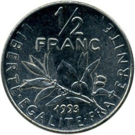 France - 1993 - KM 931 - 1/2 Franc - XF - 1/2 Franc