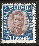 Islande 1920 N° Y&T : 95 Obl. - Oblitérés