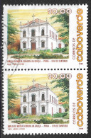 Cabo Verde – 1988 Churches 20.00 Pair Of Used Stamps - Cap Vert