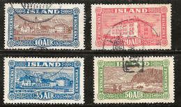 Islande 1925 N° Y&T : 116 à 119 Obl. - Gebraucht