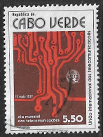 Cabo Verde – 1977 Telecom International Day Used Stamp - Cap Vert