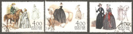 Russia: Full Set Of 3 Used Stamps, Ladies' Riding, 2004, Mi#1187-9 - Gebruikt