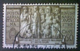 Italy, Scott #C96, Used (o), 1937, Charity Issue, Augustus: Robust Population, 50cts, Olive Brown - Posta Aerea